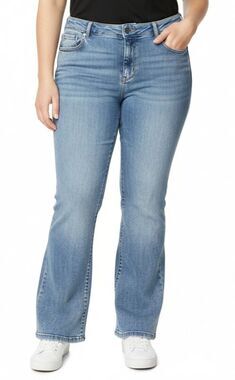 Torrid Slim Bootcut Jeans Sz 22S Short Acid Wash Vintage Red Tag Denim Blue EUC